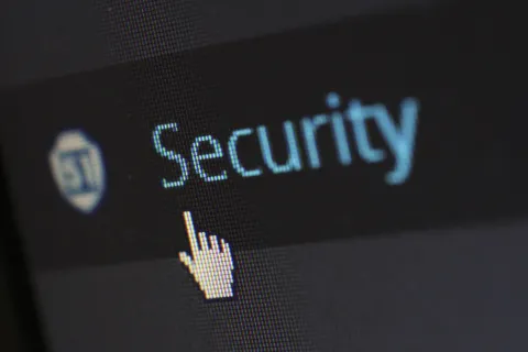 image of cursor over the word "Security"