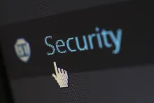 image of cursor over the word "Security"